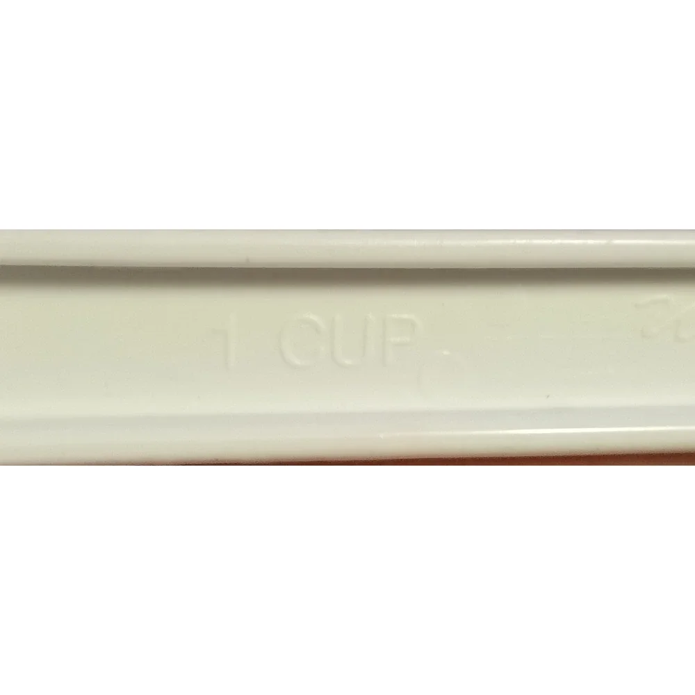 Weight Watchers White Plastic Long Handle Measuring Spoons Set 1/2 Cup and 1 Cup